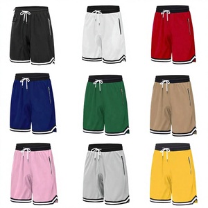 Shorts de sport pour hommes en polyester tissé 100% respirant, décontractés, mi-longs, pour la course, l'entraînement, le fitness et le basketball - Product Image 2