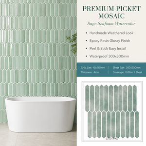 Carrelage mosaïque <span class=keywords><strong>vert</strong></span> mousse brillant pour mur <span class=keywords><strong>d</strong></span>'accentuation <span class=keywords><strong>de</strong></span> <span class=keywords><strong>salle</strong></span> <span class=keywords><strong>de</strong></span> <span class=keywords><strong>bain</strong></span>, <span class=keywords><strong>d</strong></span>écoration moderne pour la maison - Product Image 1