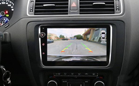 Monitor Digital TFT 7 ", Din ganda 2 Input kamera 4P kunci konektor waktu selip untuk kendaraan mobil