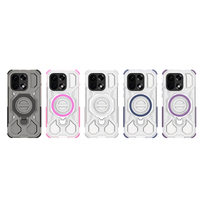 Étui de téléphone BIBGCASE avec charge magnétique sans fil, design luxueux en TPU+PC, antichoc, support magnétique en alliage durable à 360 degrés pour
