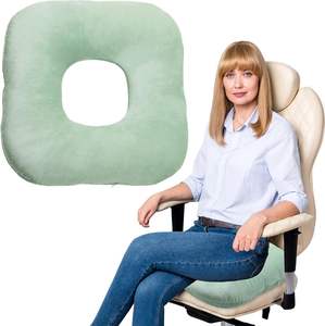 Cojín de Asiento Cuadrado Ergonómico, Tela Ligera y Duradera, Plegable y Portátil, Verde, 43x43cm, MAKE WAVES, para Viajes y Uso en el Hogar, Alivia la Presión - Product Image 1