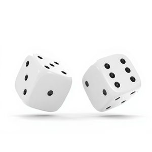 Dés en plastique blanc en gros pour les fabricants de jeux de société - Product Image 1