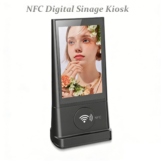 NFC Digital Signage Player - Android Double Sided 8 Inches HD Touchscreen Display 34800 MAh Battery