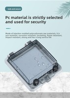 Boîtier de distribution EKYK YKW-02B IP65 ABS 10 voies avec couvercle de protection pour instruments électroniques 23 modules