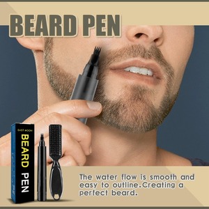Stylo de remplissage pour barbe East Moon (Boîte marron foncé) – Stylo de remplissage en forme de barbe, imperméable, avec brosse à barbe pour <span class=keywords><strong>homme</strong></span> - Product Image 4