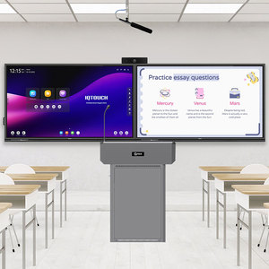 Bảng điều khiển cảm ứng Hệ thống kép giáo viên kỹ thuật số thông minh bục giảng với Mic cho lớp học - Product Image 5