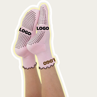 Chaussettes de yoga et de pilates POPSOX personnalisées avec logo brodé, antidérapantes, en coton, pour femmes, avec volants, de haute qualité