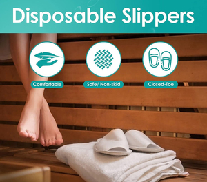 Chaussons jetables en polaire corail à logo personnalisé, à bout ouvert, blancs, pour chambres d'hôtel, colorés, taille moyenne, Chine - Product Image 5