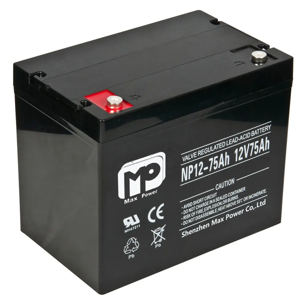 High Quality Maintenance Free Deep Cycle 12v 75ah Lead Acid Batteries AGM Storage Battery For Ups