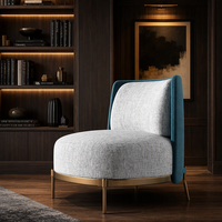 Ensemble de canapés sectionnels modernes YUANCHANG en tissu mélangé avec structure en acier inoxydable plaqué or pour salon et mobilier de maison