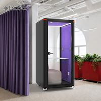 Cabine téléphonique insonorisée, Pod de bureau, Cabine acoustique, Cabine de bureau insonorisée individuelle, Modulaire personnalisable, LED, pour entrepôt et centre commercial