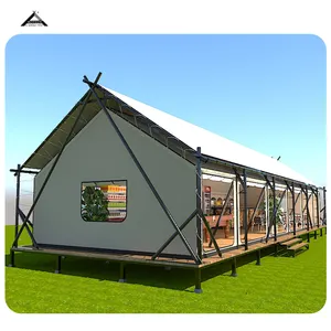 Boteen Tenda de madeira luxuosa 5M * 12M para hotel ao ar livre personalizada para 10+ pessoas à prova d'água