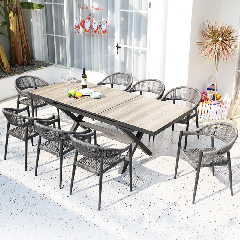 Eight-seat stretch dining table-160 cm  90 cm