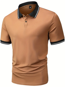 Dropshipping logotipo personalizado verano hombres moda solapa manga corta Golf camiseta adecuada para entretenimiento comercial - Product Image 4
