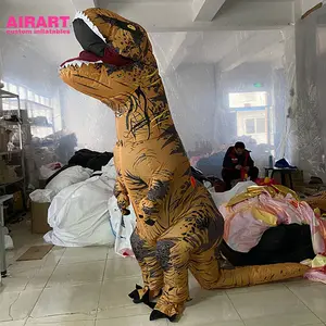 फैक्टरी मूल्य यथार्थवादी टी-रेक्स वेशभूषा झटका अप घटना पोशाक Inflatable बिक्री के लिए मजेदार डायनासोर Cosplay