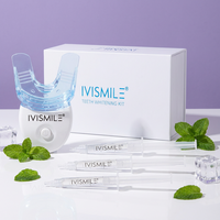 Appareil professionnel de blanchiment des dents à lumière bleue, marque privée, mini kit de blanchiment des dents à LED avec seringue de gel