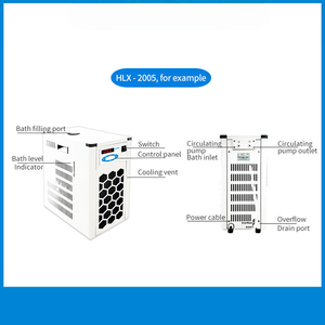 Bain-marie de laboratoire Veidt 5L -80°C-RT, pompe de circulation à basse température, moteur central, refroidisseur d'eau, équipement de refroidissement - Product Image 6
