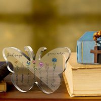Cadeaux chrétiens pour femmes, cadeau religieux pour maman, verset biblique inspirant, décoration de bureau, plaque acrylique spirituelle, signe décoratif, cadeau
