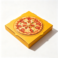 Boîte à pizza pliable en carton ondulé imprimée en couleur personnalisée, emballage alimentaire recyclable à emporter, boîte en papier avec impression du logo de la marque