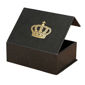 Custom Packaging Personalized Black Magnetic Closure Recyclable Matte Laminated Embossing Rigid Paperboard Paper Boxes <b>Gift</b> - Product Image 3