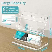 Présentoir de Comptoir en Acrylique Transparent à 3 Niveaux Robuste pour Cartes de Visite – Idéal pour Expositions, Bureaux et Espaces de Réception – Vente en Gros – Gain de Place