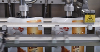SG-180 automatique liquide linéaire Doy Pack Machine à emballer pâte de tomate applications de boisson alimentaire pochette en plastique remplissage emballage