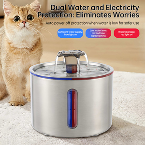 เครื่องให้น้ำสัตว์เลี้ยงแบบน้ำพุ ขนาด 2.5 ลิตร ตัวเครื่องสแตนเลส พร้อมไส้กรอง 3 ชั้น ระดับ IPX8 จากเซินเจิ้น - Product Image 4