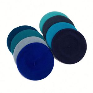 Autumn Winter Warm Fashion Trendy Casual British Painter <b>Hat</b> Women Wool Beret <b>Hat</b> Wide Brim Outdoor Travel Colorful Beret <b>Hat</b> - Product Image 4