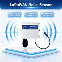 Capteur de bruit sans fil LoRaWAN 30-130dB Haute sensibilité Montage mural Surveillance environnementale industrielle