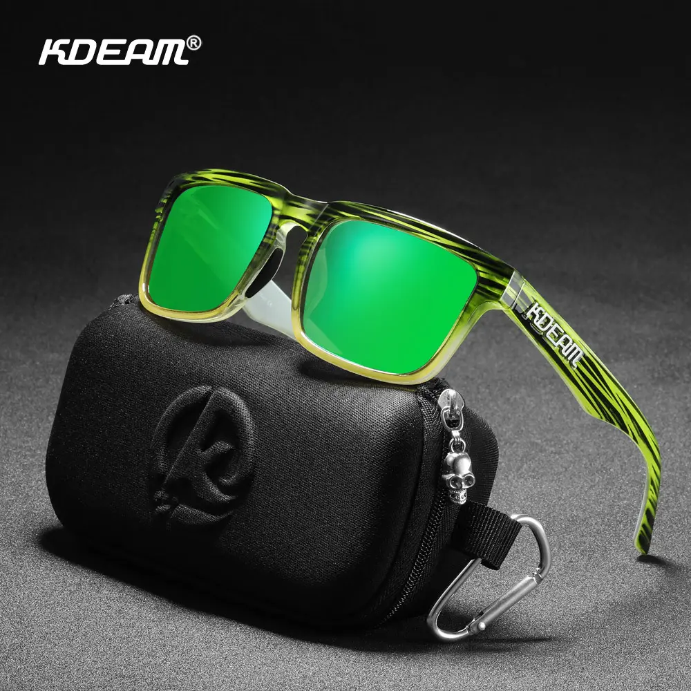 Kdeam Hot Classic Gepolariseerde Zonnebril Zonnebril Voor Mannen Ultralichte Vierkante Luxe Google Vrouwen Outdoor Sport Rijden Lentes