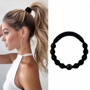 Coletero Negro con Bola Redonda para Niñas, Precio <span class=keywords><strong>de</strong></span> Fábrica al por Mayor, Coletero Sencillo - Product Image 3