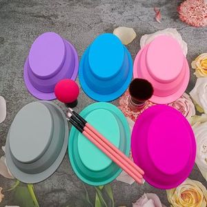 <b>Silicone</b> Makeup Brush Cleaner Bowl Beauty <b>Tool</b> Professional Washing Cleaning Mat Cosmetic Brush Sponge Powder Puff Home Use - Product Image 6