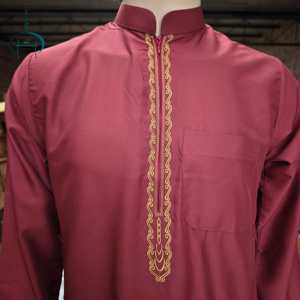 ثوب رجالي الإسلامي ، تصميم عصري حديث ومطور ، مزيج من القطن والكتان الفاخر ، جيد التهوية ومريح لموسم الصيف - Product Image 2