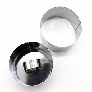 Moule à gâteau en acier inoxydable de forme ronde et en métal, 1 unité, mini moule de cuisson avec presse - Product Image 2