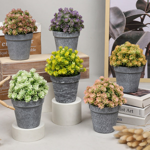Plantas en maceta falsas, flores artificiales, bonsái de plástico para decoración de interiores, exteriores, hogar y oficina - Product Image 6