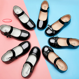 أحذية أطفال مدرسية سوداء أكسفورد مخصصة عالية الجودة من الجلد الطبيعي للبنات - Product Image 5