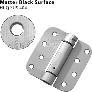 Trực tiếp bán buôn 4 inch mùa xuân-nạp có thể điều chỉnh căng thẳng chải Nickel cho UL cửa bản lề mềm đóng 5/8 "bán kính - Product Image 3