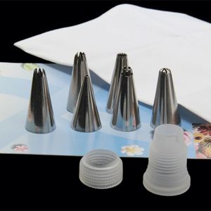 Ensemble de 8 pièces : Poches à douille pour crème et glaçage + 6 embouts en acier inoxydable pour décoration de gâteaux - Product Image 3