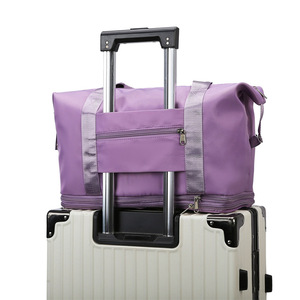 <span class=keywords><strong>Bolsa</strong></span> de Viaje de Doble Capa Expandible, Gran Capacidad, Impermeable, de Poliéster Ultraligero, Transpirable, con Compartimento Seco/Húmedo, Portátil - Product Image 3