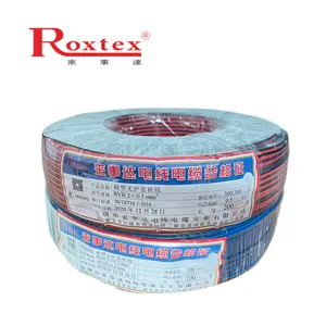 In Stock Custom Color Blue And Brown Twin 0.5 1.0 1.5 2.5 Mm2 12 14 18 Gauge Wire Red And Black Speaker Wire Pvc Flexible Cable