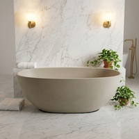 Baignoire autoportante en surface solide durable KKR, baignoire en pierre artificielle
