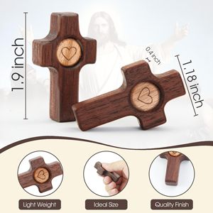 Croce in Legno 'My Heart' all'Ingrosso, Regalo di Consolazione e Sollievo dall'Ansia per la Festa della Fede, Pasqua, Regalo per il Padre - Product Image 3