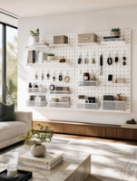 Étagère murale suspendue en métal moderne, idéale pour la décoration des salons et des entrées