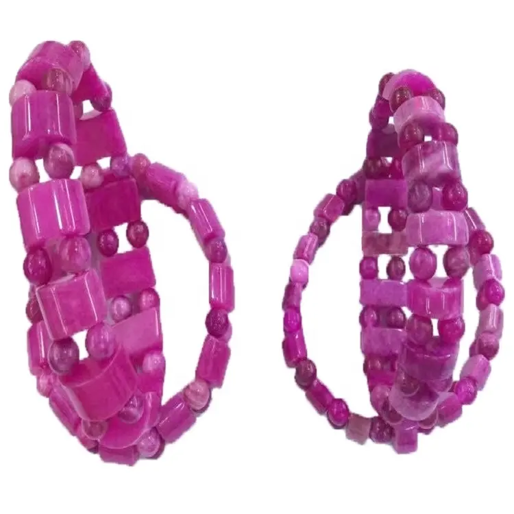 Natürliche Steine von höchster Qualität minimalisti scher Schmuck Pink Jade Bracket