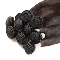 Lots de Cheveux Naturels Brésiliens Vierges Super Double Drawn Lisses Comme des Baguettes, Extensions de Cheveux Humains Bruts 9A, Permanente