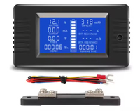 Testeur de capacité de batterie de voiture 0-200V DC Tension Courant Capacité de puissance Compteur d'électricité résiduelle 0-300A Shunt