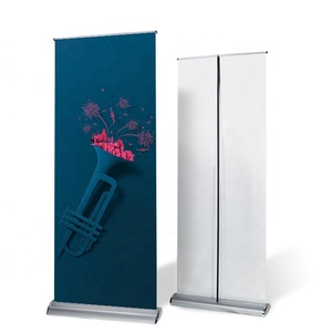 高品质60厘米伸缩铝促销横幅商业卷起横幅支架展示 - Product Image 2