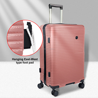 Ensemble valise 3 pièces avec logo personnalisé Bagages de voyage spinner PC + ABS Valise à roulettes rigide Bagage à main