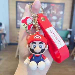 Nouveau design cadeaux kawaii Anime figure souvenir 3d <span class=keywords><strong>super</strong></span> marios <span class=keywords><strong>bros</strong></span> pvc porte-clés en caoutchouc - Product Image 4