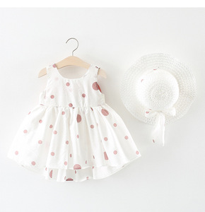 Ropa de Verano para Bebés, Vestido de Verano sin Mangas con Lindos Puntos para Niñas Pequeñas, Vestido de Princesa con Lazo, Vestidos de Algodón para Bebés - Product Image 5